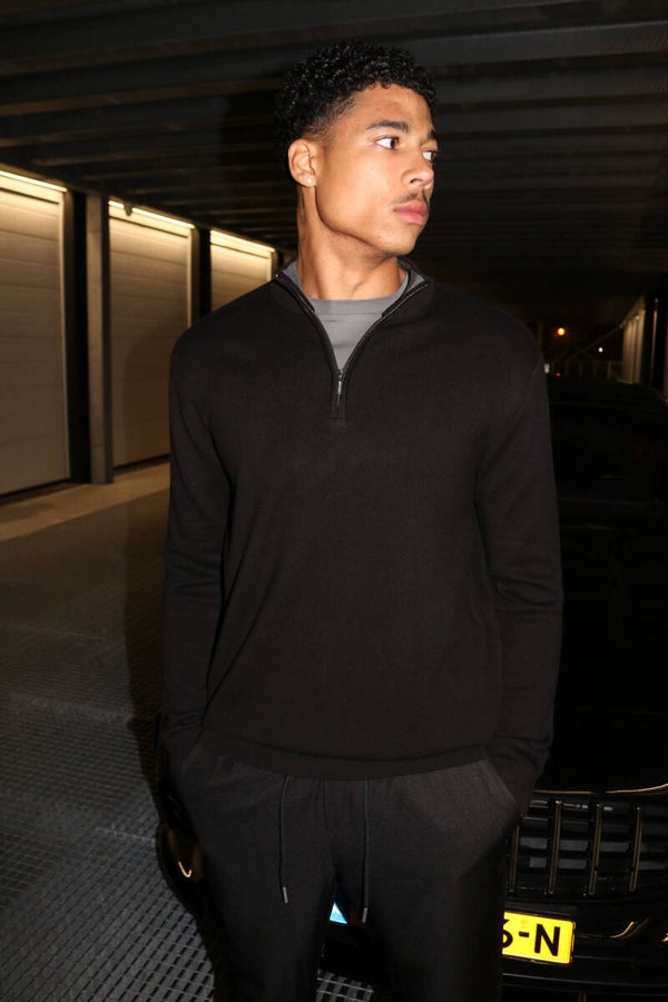 Quarter Zip zwart