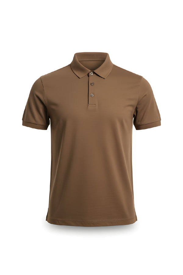 Glans Polo Shirt Bruin