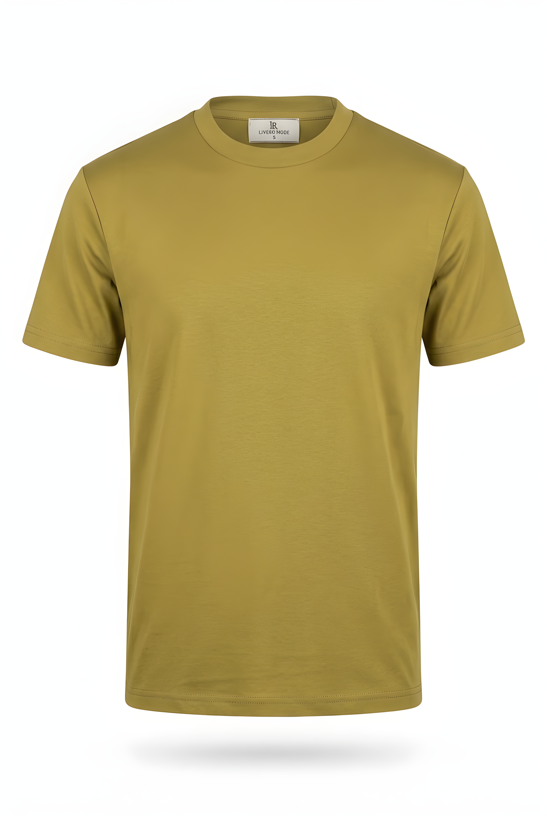 Glans T-shirt Olive Groen