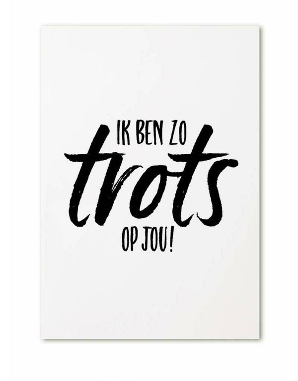 Zoedt cadeaukaartje "ik ben zo trots op jou"