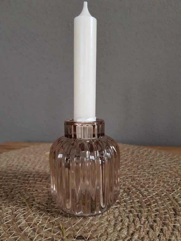 Theelicht glas bruin