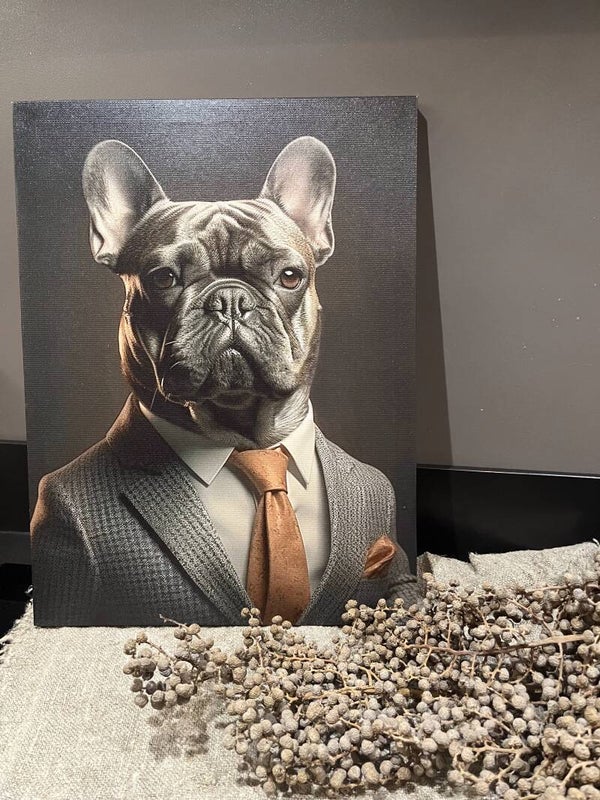 Schilderij Canvas Doek Gentlemen Dog