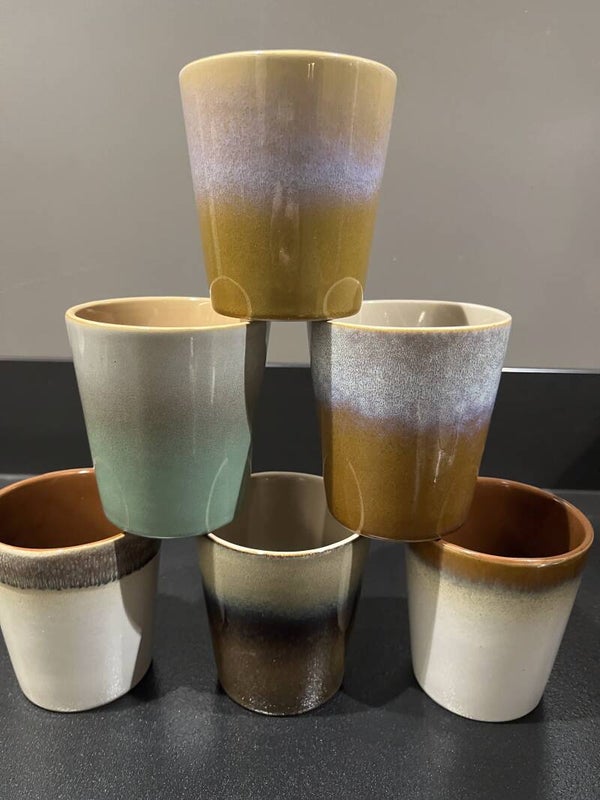Koffiekopjes Aardewerk Earth Zonder Oor set van 6
