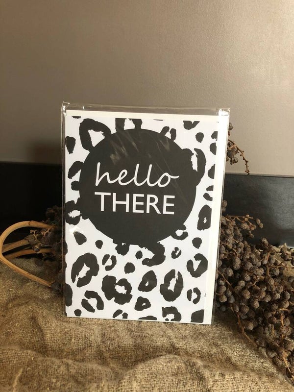 Wenskaart "helle there"
