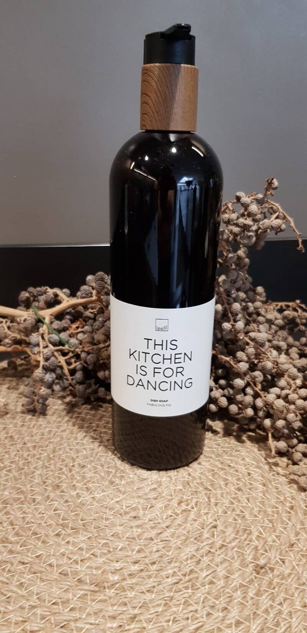 Leeff afwasmiddel "This kitchen is for dancing"