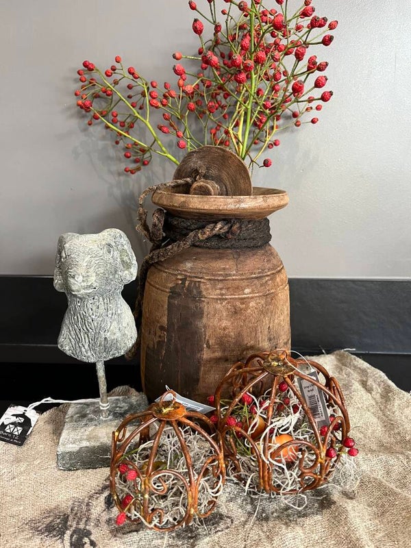 Mosbal rustiek roestkleur Barn 12