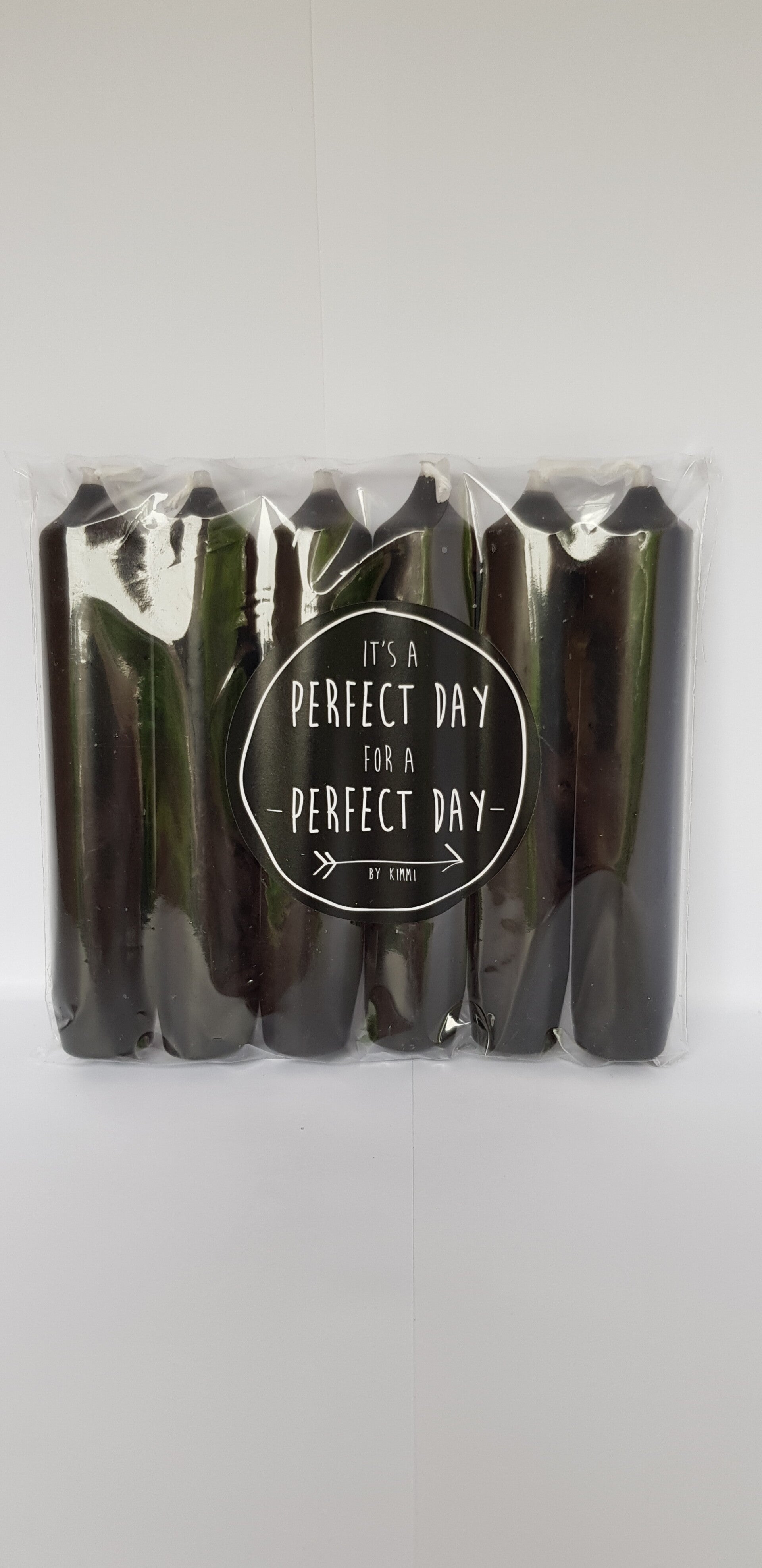 Rustik Lys kaarsen 6 stuks Black