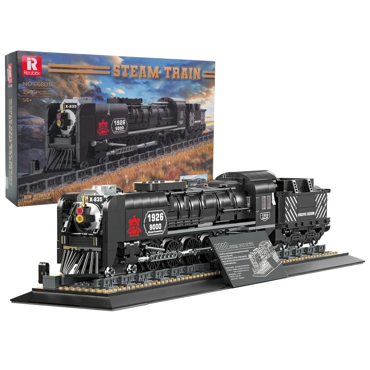 Zestaw Klocków Lokomotywa Retro 1546el.