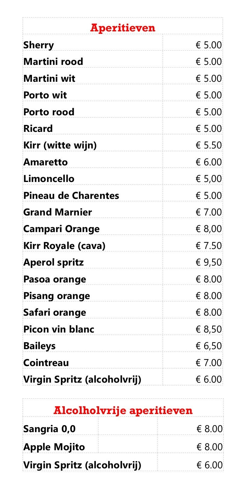 Aperitieven