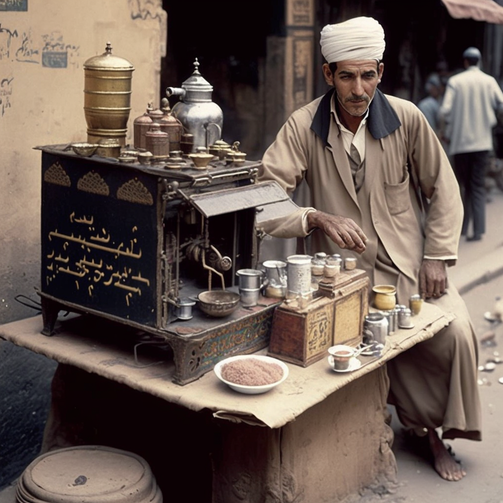 Serving Coffee in Egypt