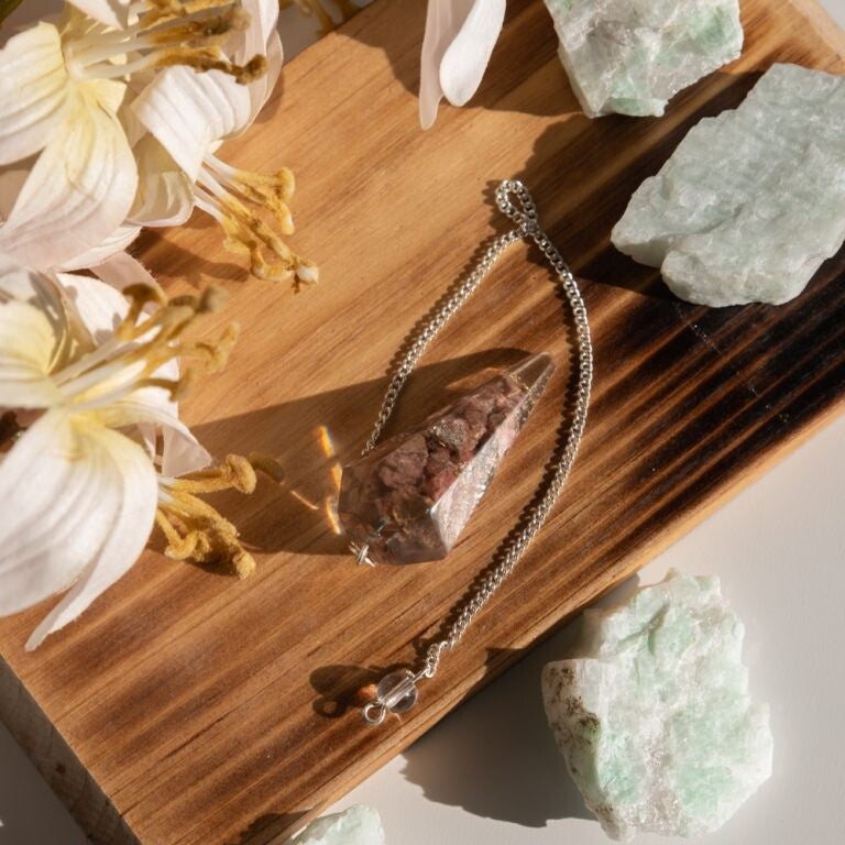 Pendel Edelsteen Rhodoniet Orgone Roze