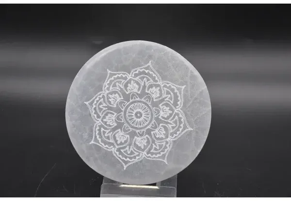 Seleniet Oplaadsteen Lotus 10x12cm