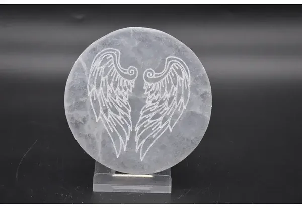 Seleniet Oplaadsteen Vleugels 10x12cm