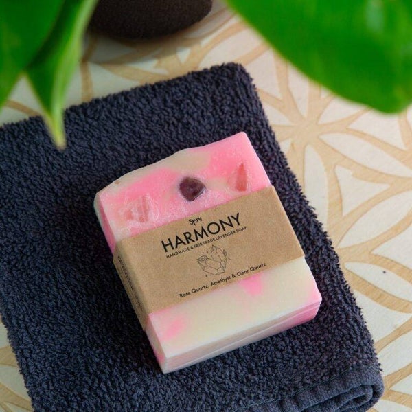 Spiru Fair Trade Edelsteen Zeep – Lavendel & Gouden Driehoek – Harmonie