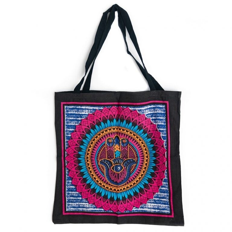 Tote Bag Katoen – Hamsa Hand (45 cm)