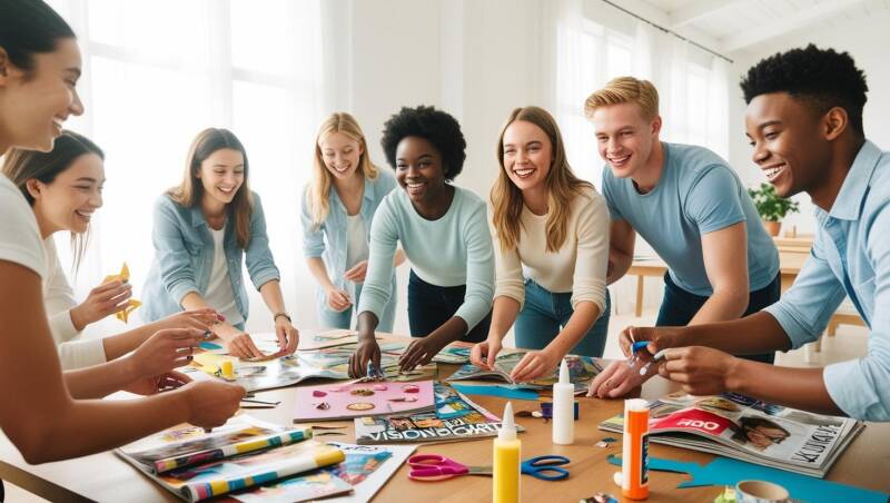 Workshop visionboard maken voor jongeren geef je dromen vorm Holistisch Spiritueel Centrum Lelystad
