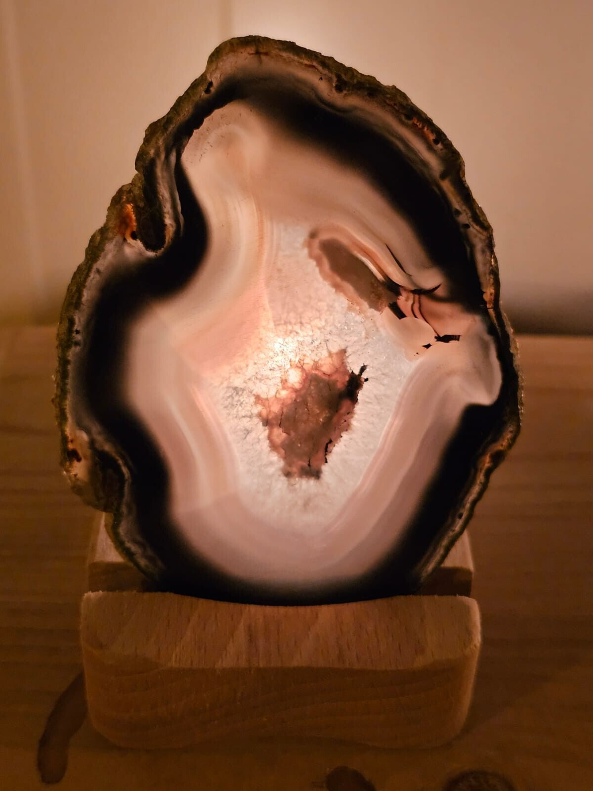 Agaatschijf waxinelichthouder