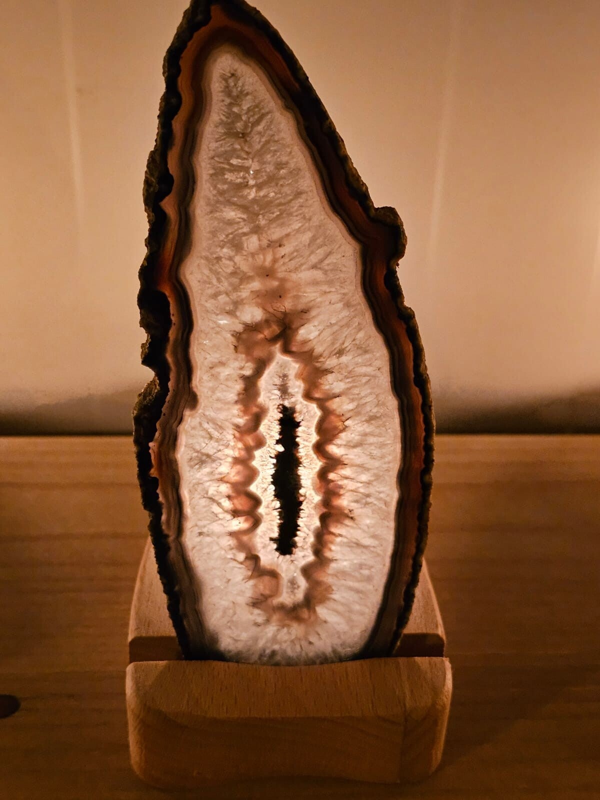 Agaatschijf waxinelichthouder