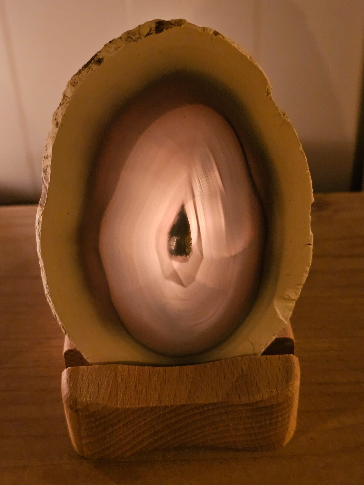 Agaatschijf waxinelichthouder