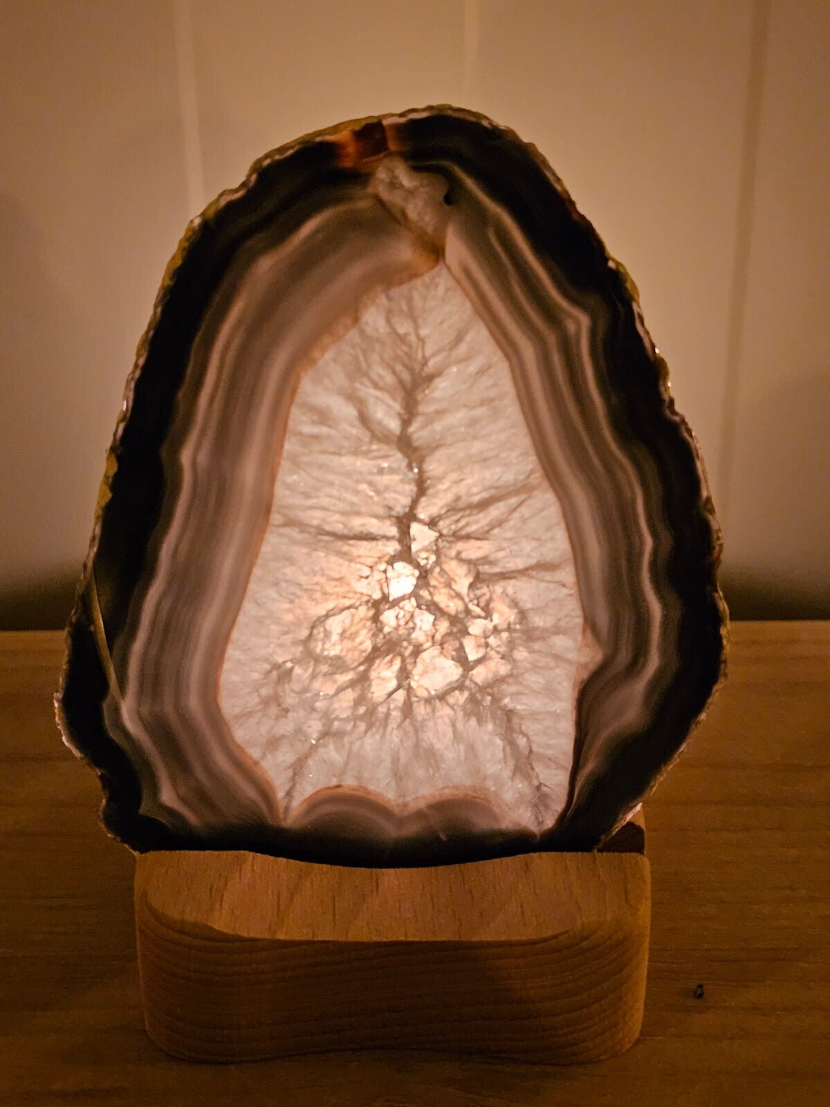 Agaatschijf waxinelichthouder