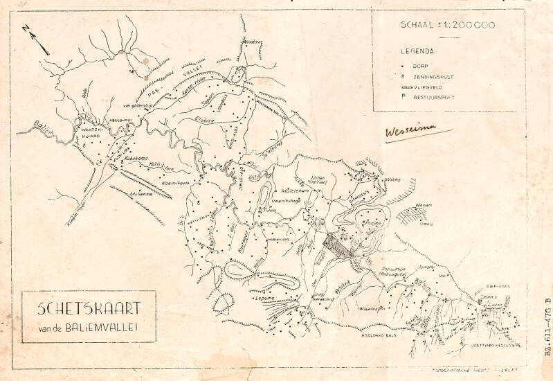 0086 Schetskaart Baliemvallei rond 1960