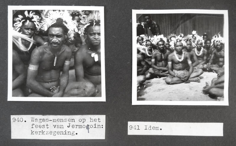 Boelaars Mappi 20214 BII 949-941 Mensen van Wagao (Gondugebied) op het feest van Jermoqoin