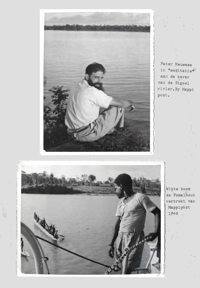 AR-P027 20261-3 Meuwese in meditatie - De Fomalhout verlaat de Mappipost 1940