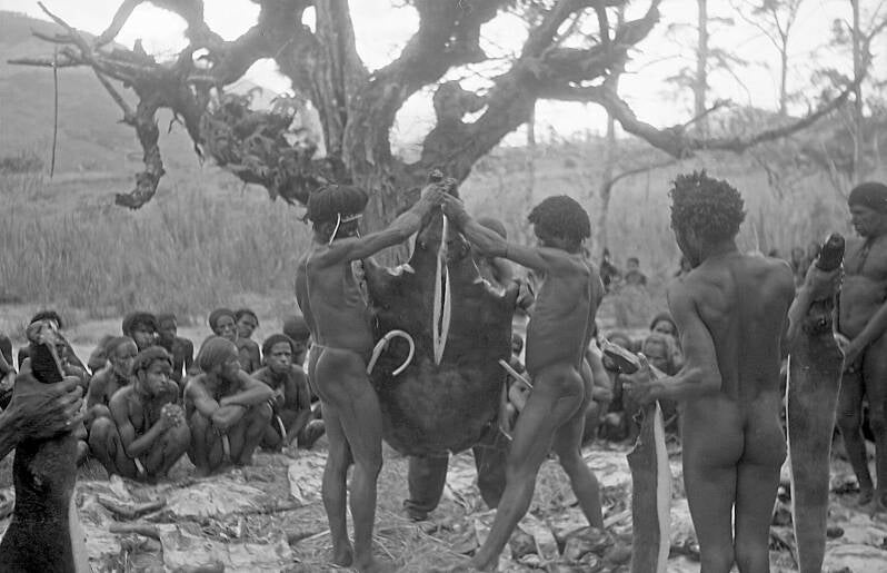 Jules Camps Baliem 1963 Reinigingsritueel IrianJaya1-31-034 -slot