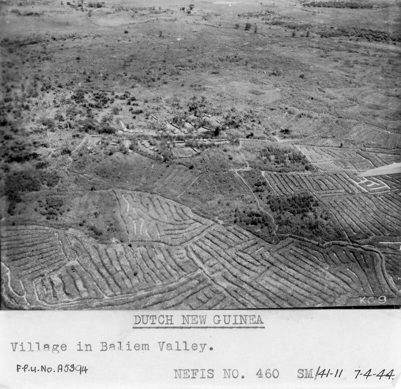 Luchtopname dorp Baliemvallei NEFIS 7 april 1944 Div-onbekend-076 