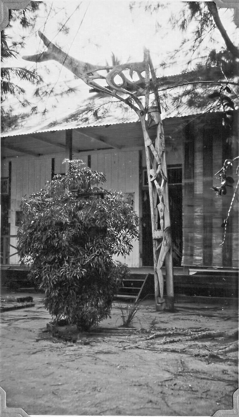Neusdoorstekingspaal Mbitoro TM-ALB-1774-98  1925-1940