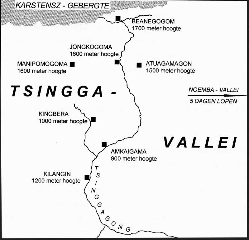 Verblijf bij de Amungme - 048 Tsingga vallei met het dorp Kilangin