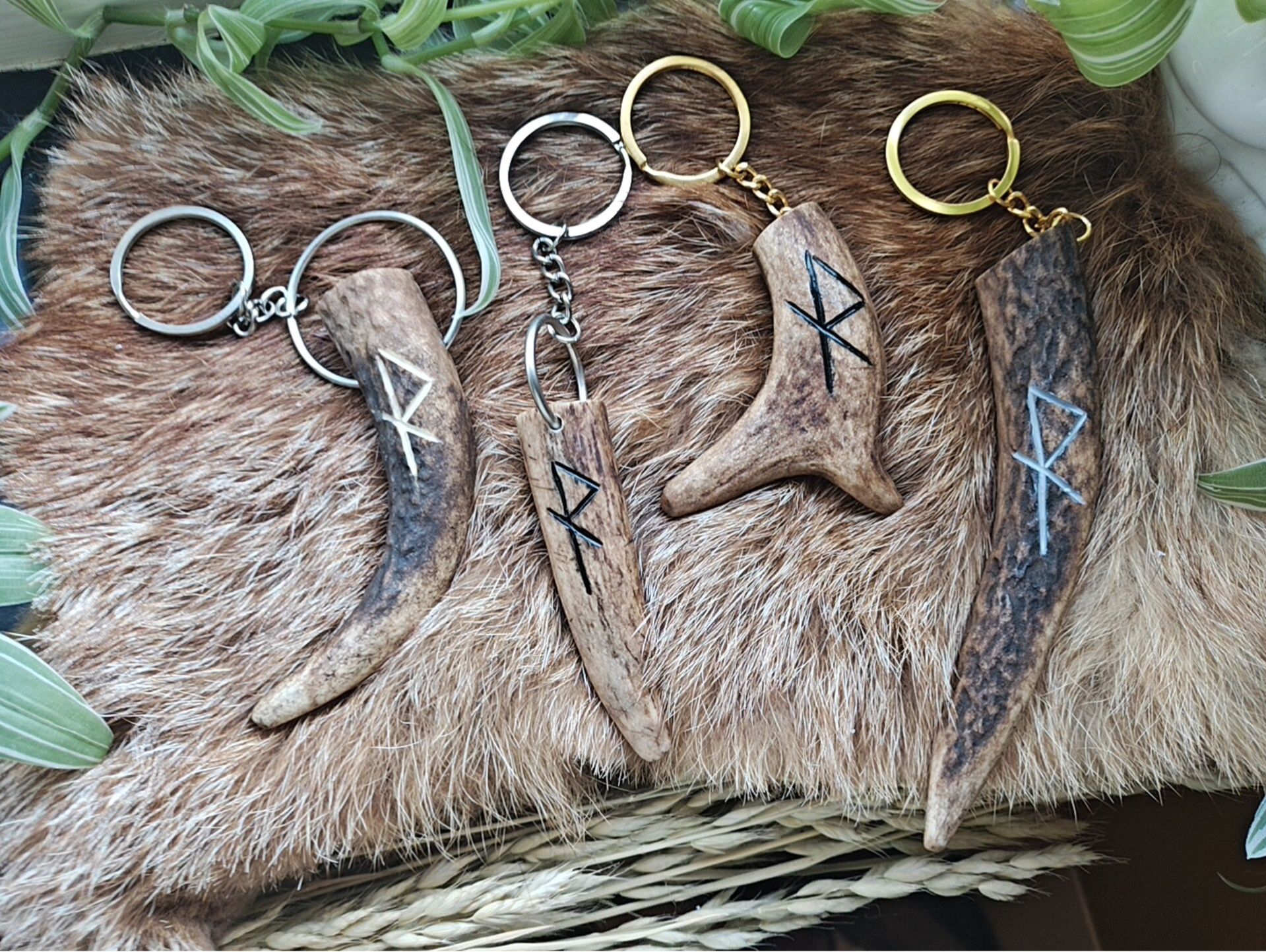 Antler keychains