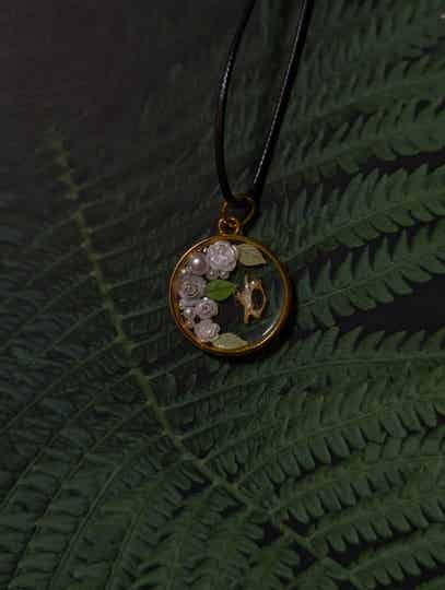 Fox cub vertebrae pendant