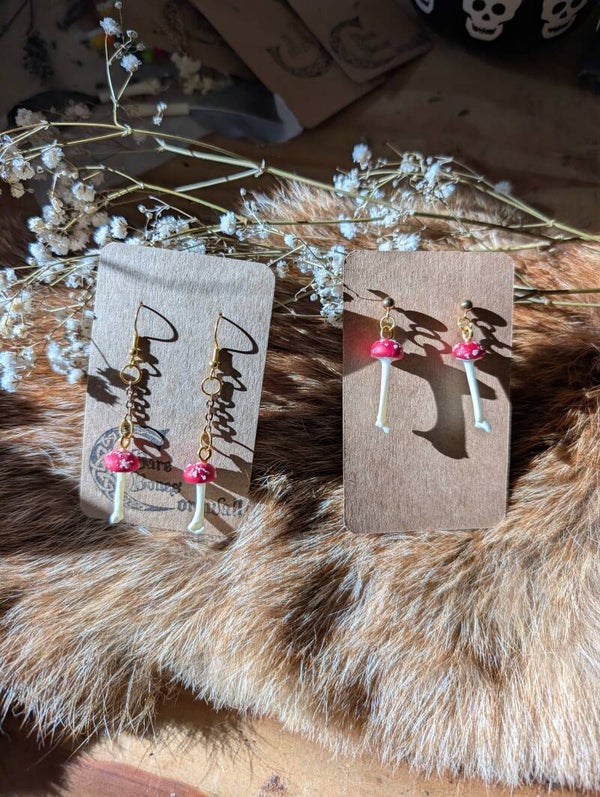 Mushroom earrings