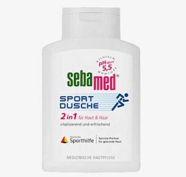 Gel douche Sport Shower 2 en 1 pour la peau et les cheveux, 200 ml