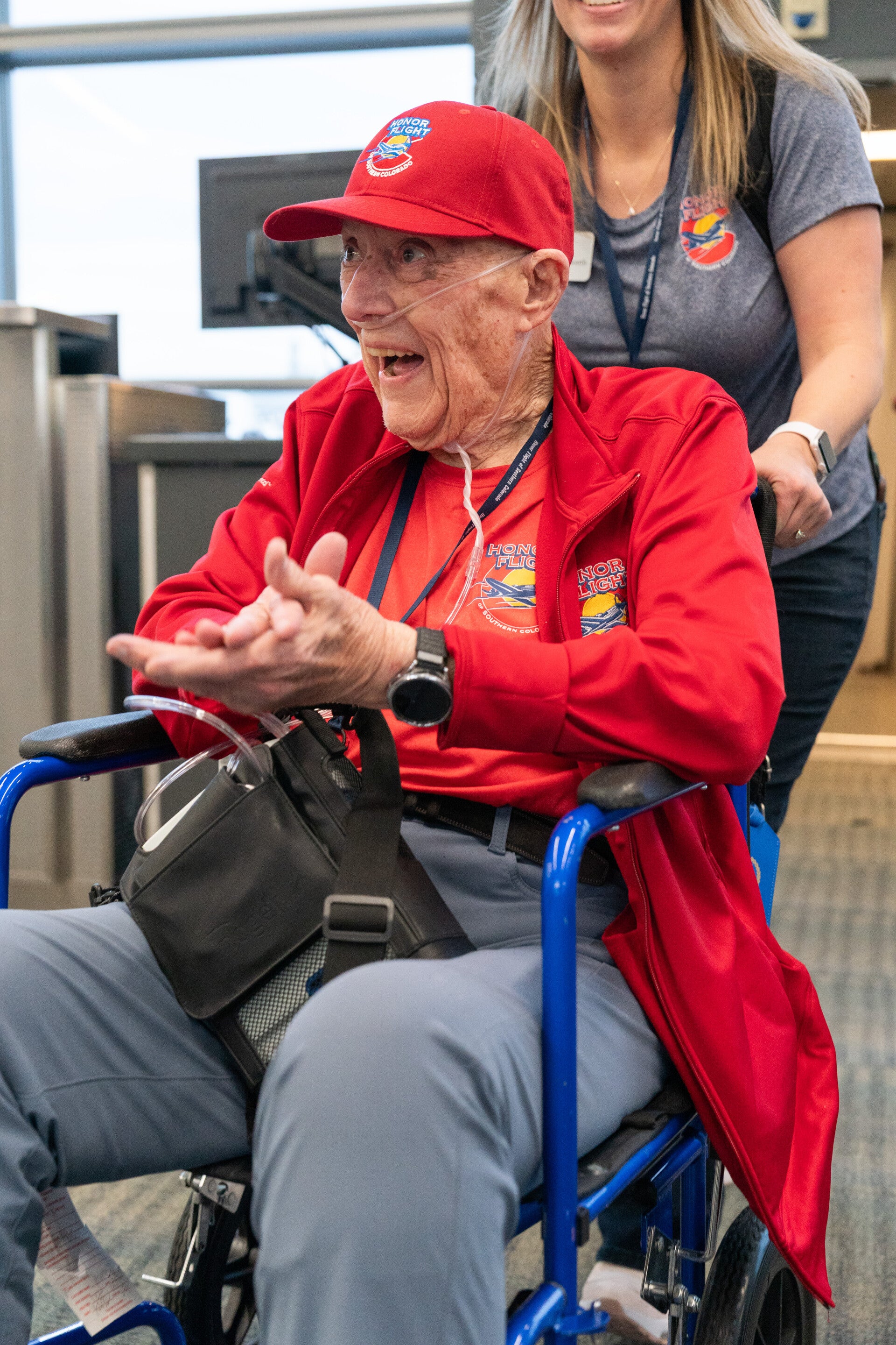 Smiling WWII veteran