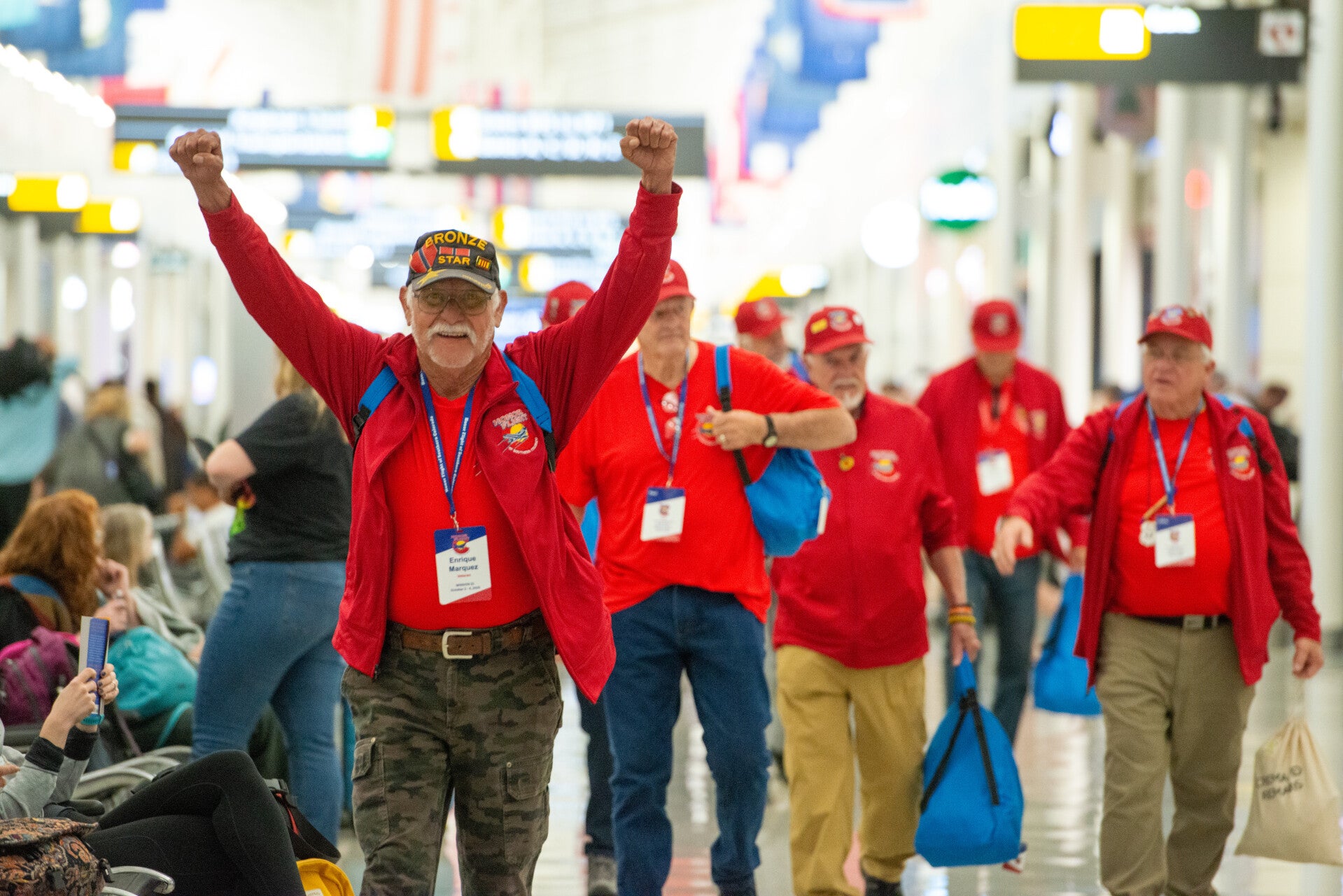 Veterans at the airport