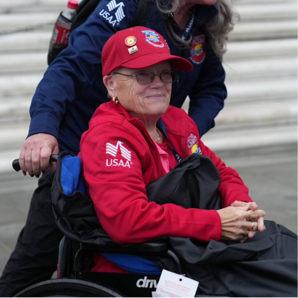 Smiling veteran