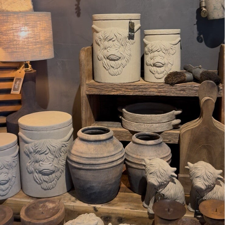 Brynxz Pot and Top Scotty Taupe - voorraadpot + deksel Hooglander - verkrijgbaar in 2 maten