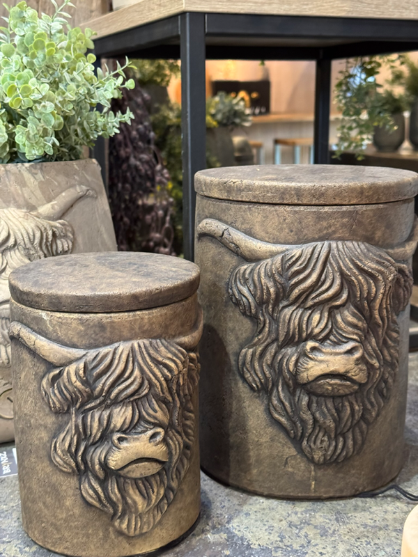 Brynxz Pot and Top Scotty Majestic Brown - voorraadpot + deksel Hooglander - verkrijgbaar in 2 maten