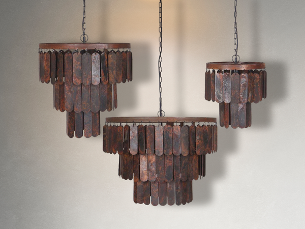 Hanglamp roest lamel Ø 60 cm / 45cm / 25cm - 3 maten