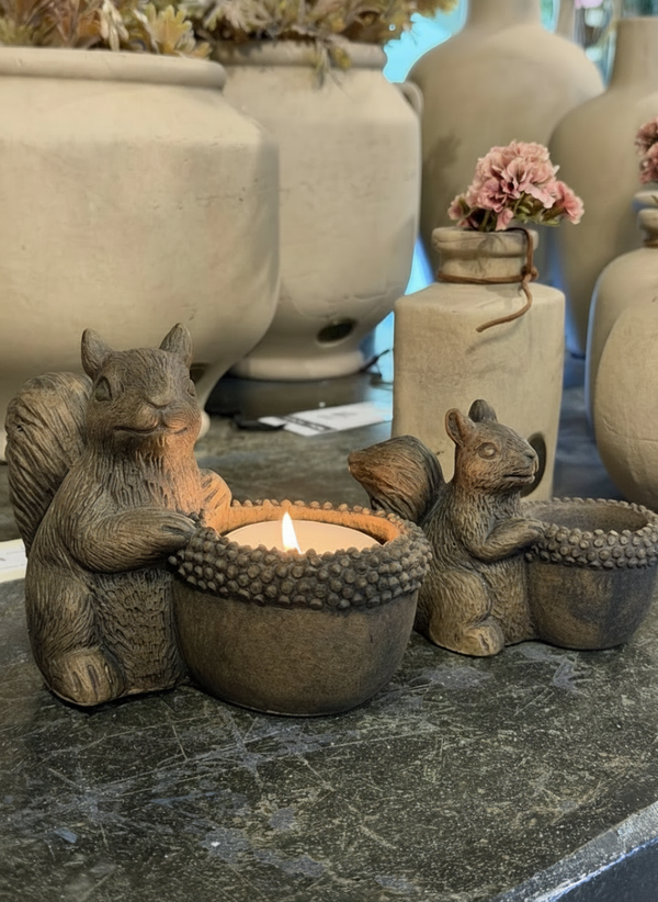 Brynxz Tealightcup Squirrell Majestic Brown - eekhoorn waxine - verkrijgbaar in 2 maten M/L