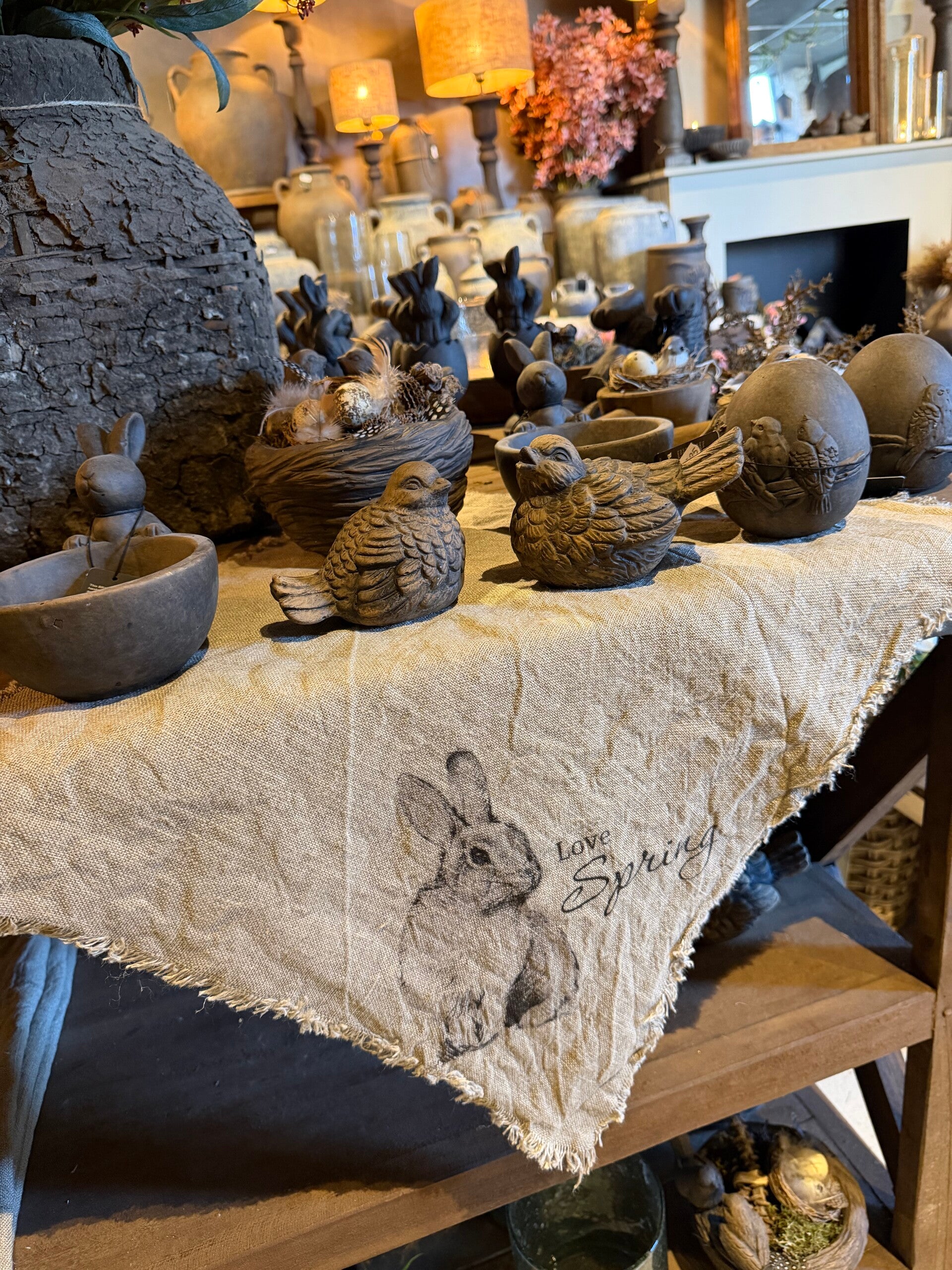 New Shabby doek love spring konijn