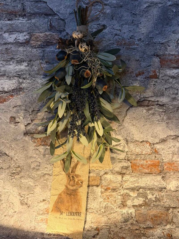 Kunsttoef met shabby lint