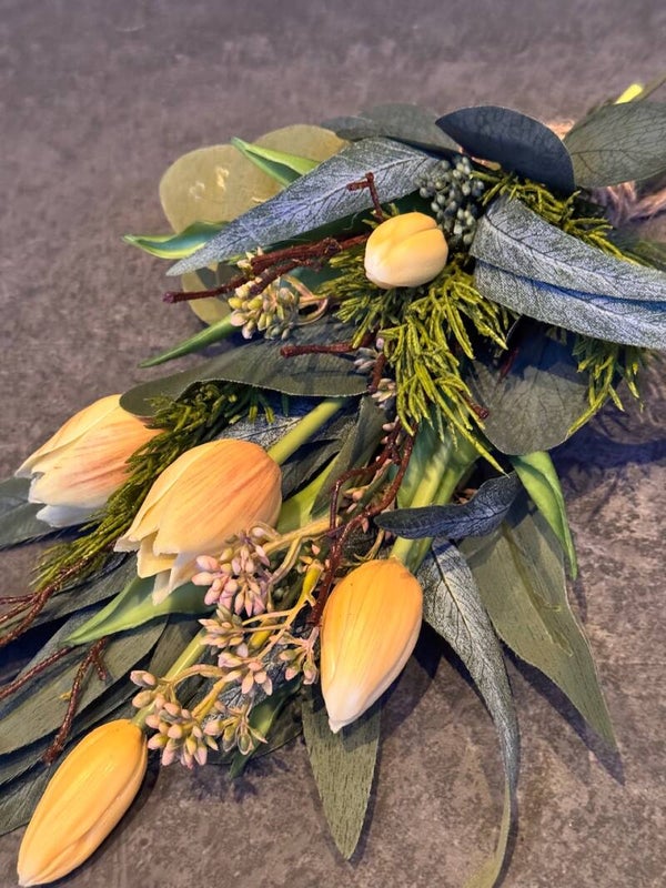 Kunst Toef tulpen - champagne - Hand Made by Maris - 32cm