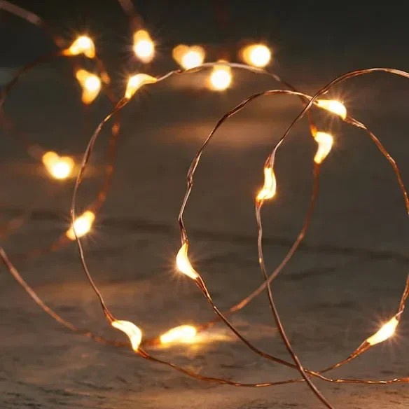 Draadverlichting - LED Wire batterij - Clasic Warm - 3 maten 20/40/100 lampjes