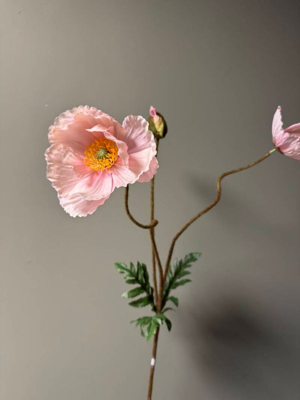 Kunst papaver roze - 74cm