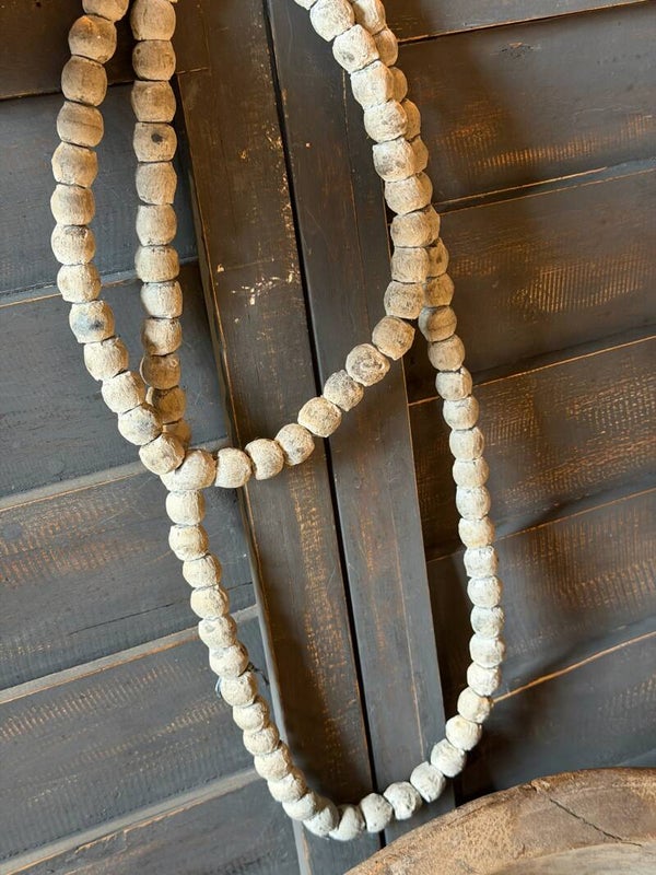 Decoratie ketting - licht grijs