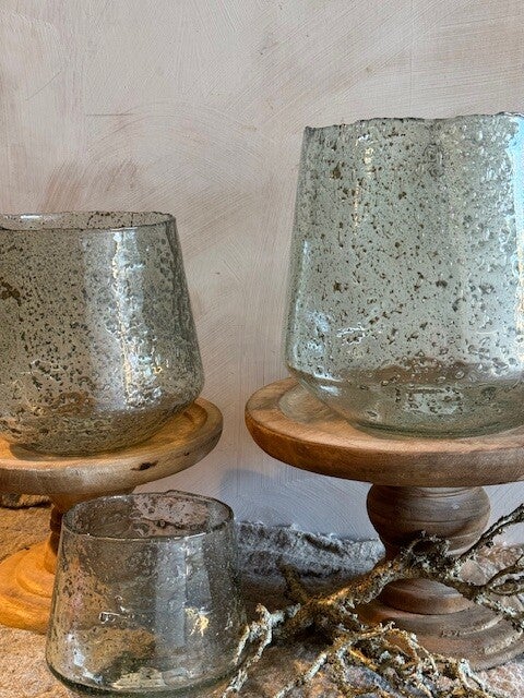 Bubbelglas vazen - windlicht - tulpen vaas 3 maten