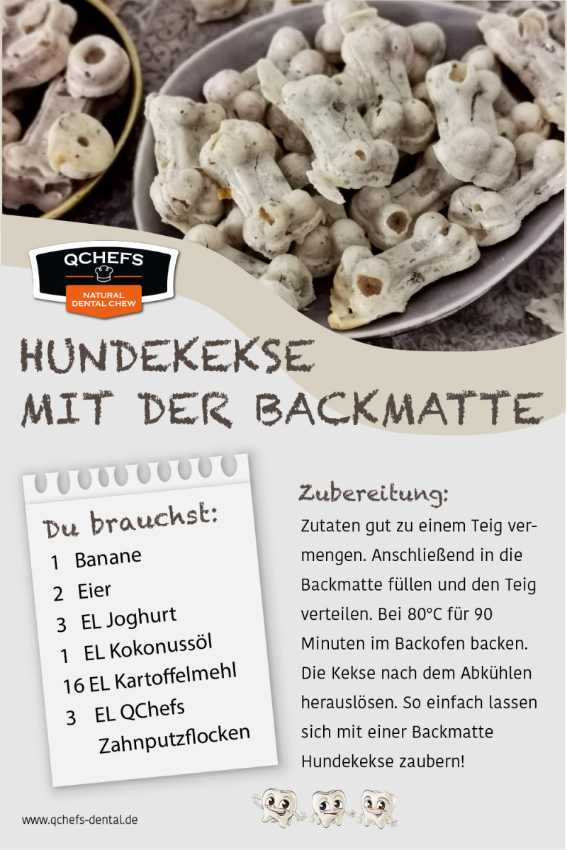 QCHEFS Natürliche Zahnpflege für Hunde bei finessen4dogs Rezepte für Hundeleckerchen